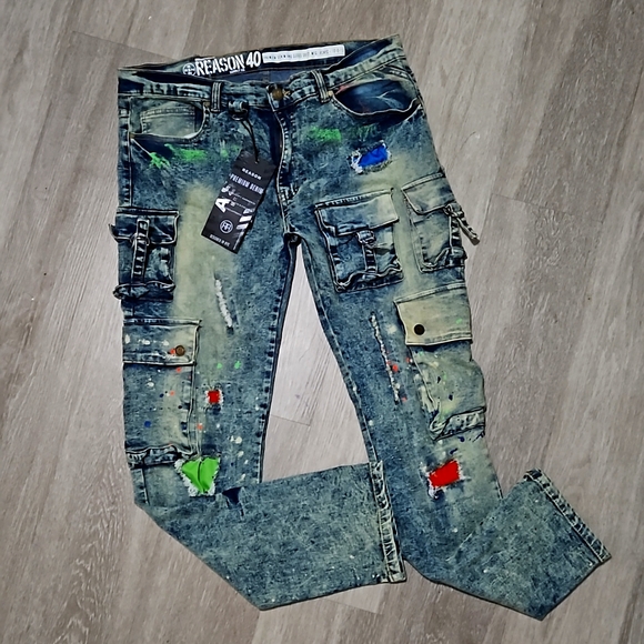 🔥CARGO JEANS💯 - Picture 1 of 7